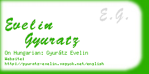 evelin gyuratz business card